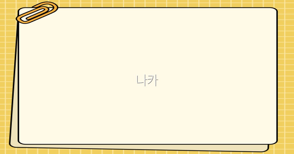 2025년 최신 나카 여행 필수 정보와 꿀팁 대공개