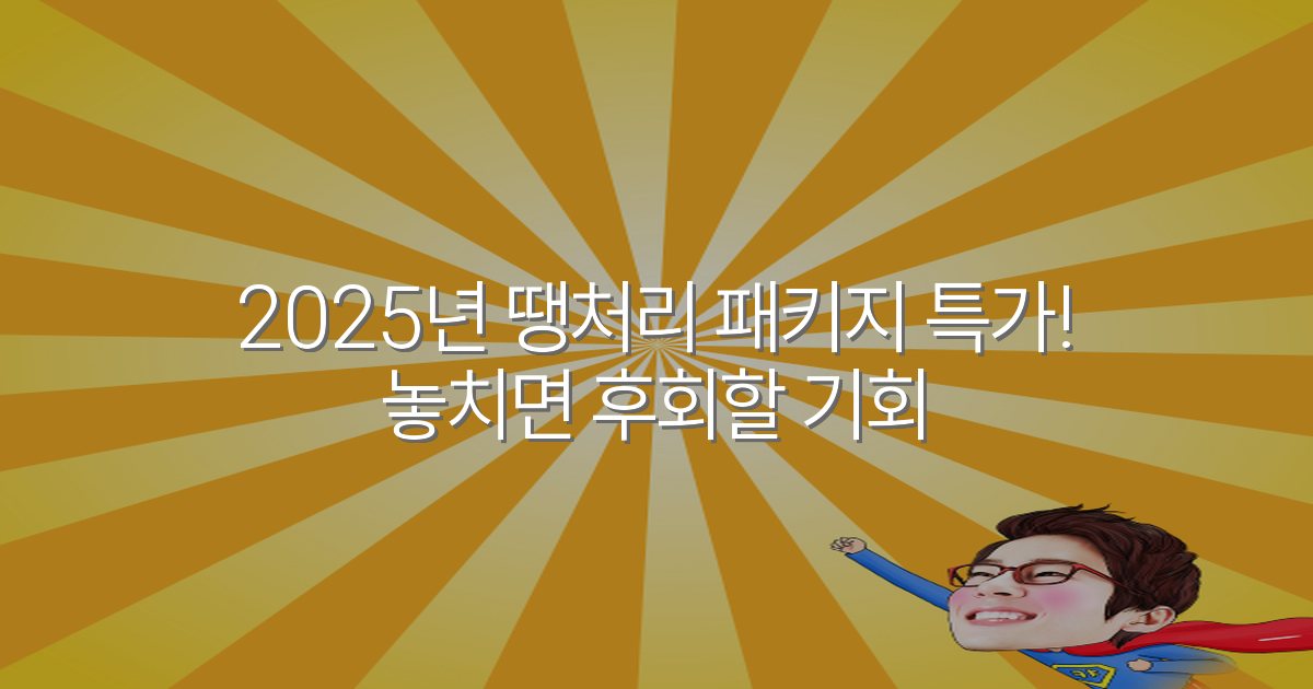 2025년 땡처리 패키지 특가! 놓치면 후회할 기회