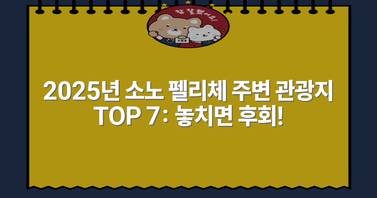 2025년 소노 펠리체 주변 관광지 TOP 7: 놓치면 후회!