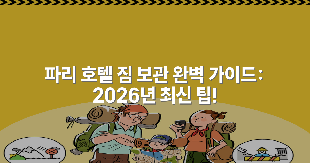 파리 호텔 짐 보관 완벽 가이드: 2026년 최신 팁!