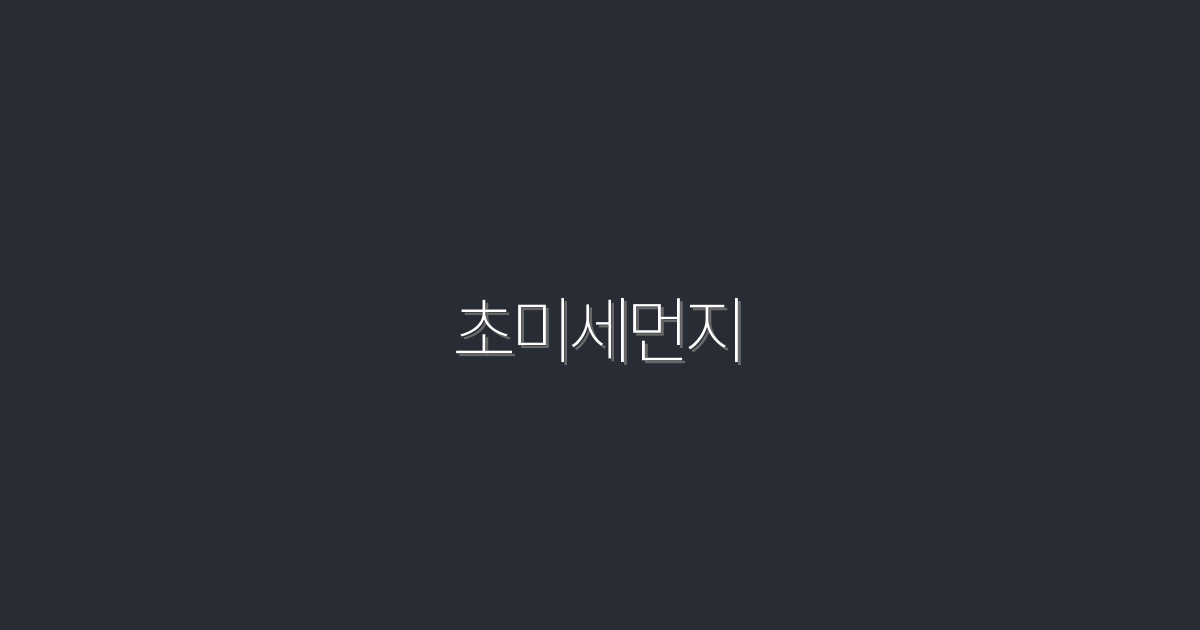 2026년 초미세먼지 극복법 5가지, 건강 지키기!