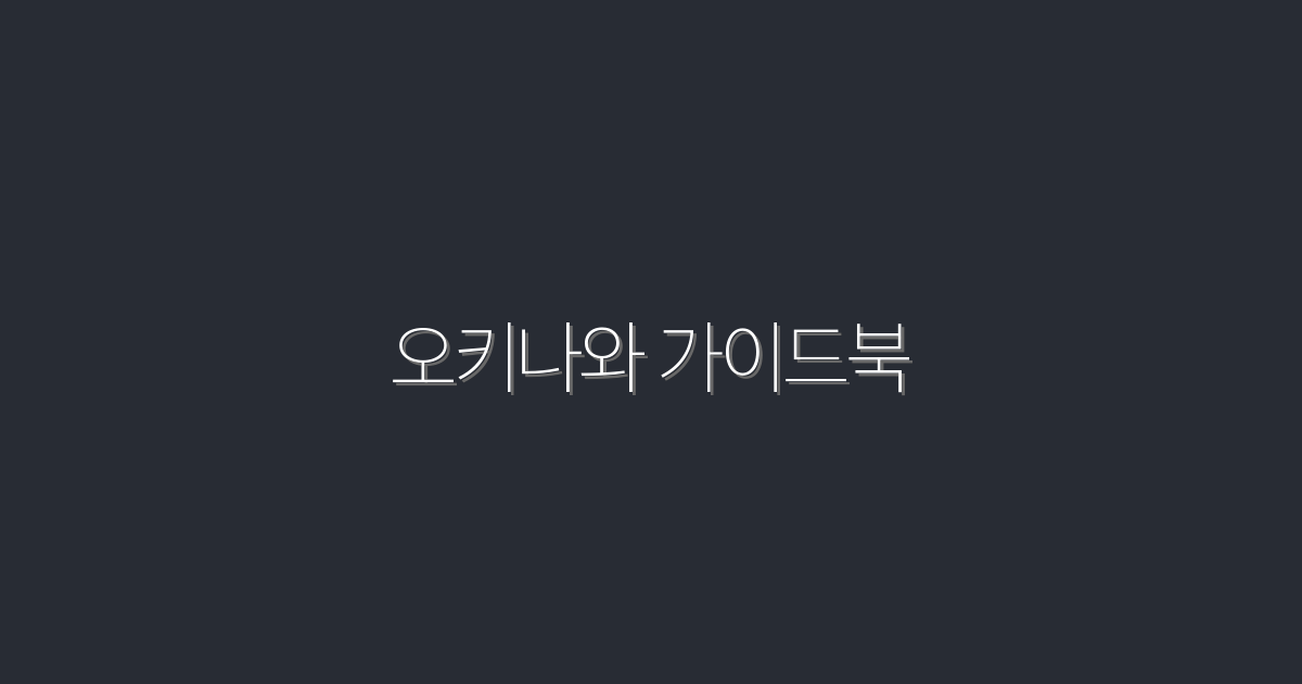 2026년 최신 오키나와 가이드북: 꼭 알아야 할 7가지 팁!